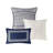 Luxurious Navy Bedding Sets, Jacquard Quilt, Transitional Style