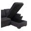 Canapé-lit modulaire réversible en tissu tissé noir de 95 po avec porte-gobelet de rangement Toby