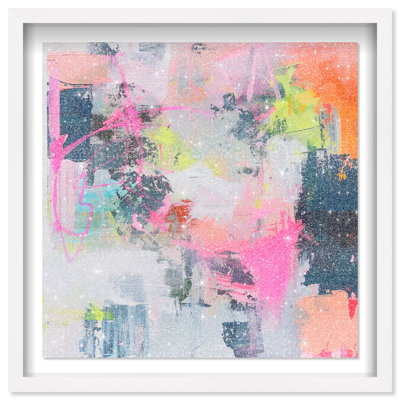 Pastel Luminance I Shadowbox Abstract Print by Oliver Gal, Black Frame, 12 x 12