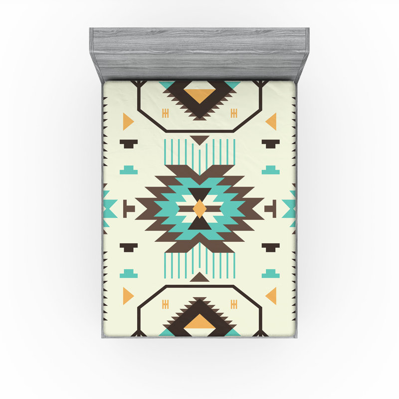 Ensemble de 2 draps-housses Ambesonne, Multicolore / Sud-ouest 3, Drap-housse grand
