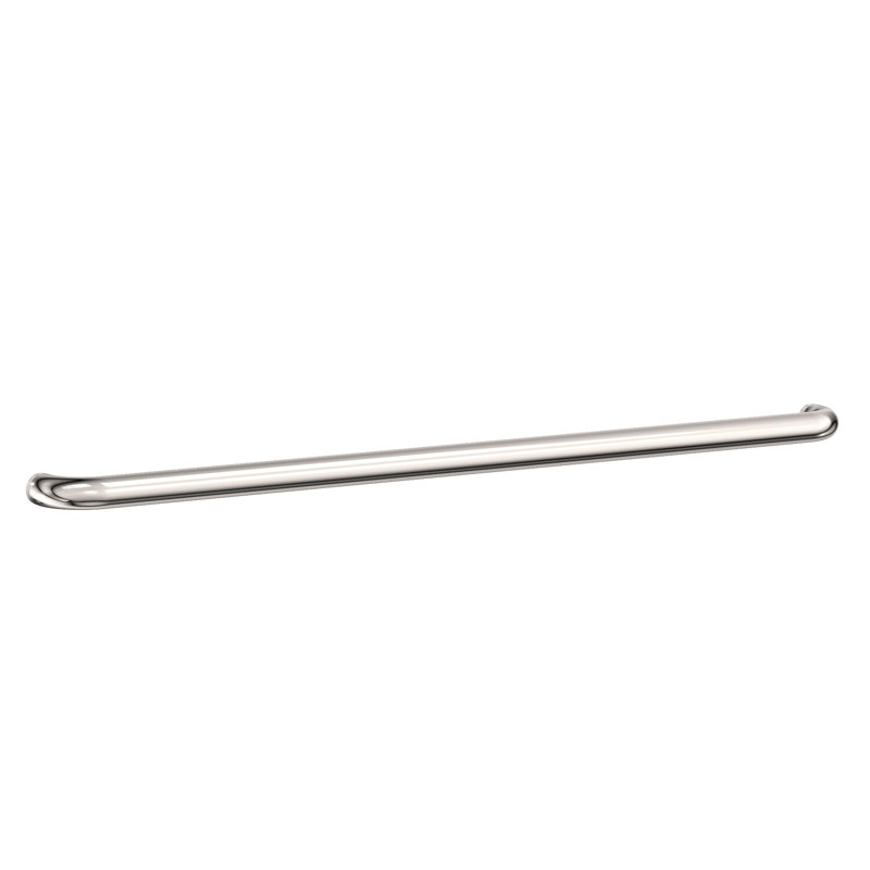 Astor Grab Bar Tube with Decorative Rings, Polished Nickel - Natural, 39" W