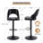 Bar Stools Set of 2 Modern BrownPU Counter Height Barstool, High Padded Swivel Adjustable Barstools with Back for Bar Counter and Kitchen Island-990064895