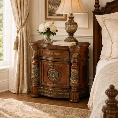  Villa Valencia Wood Bedside Chest