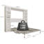 Lit escamotable bureau avec armoires de rangement latérales, grand lit mural pliable pour salle d'étude, chambre à coucher