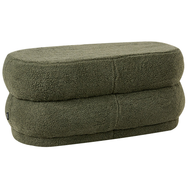 100% Polyester Upholstered Bench, Green