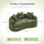 Canapé à compression, style moderne courbé pour petits espaces et appartements, chenille 30D sans assemblage, 3 coussins décoratifs