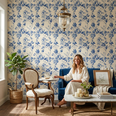Papier peint floral Toile