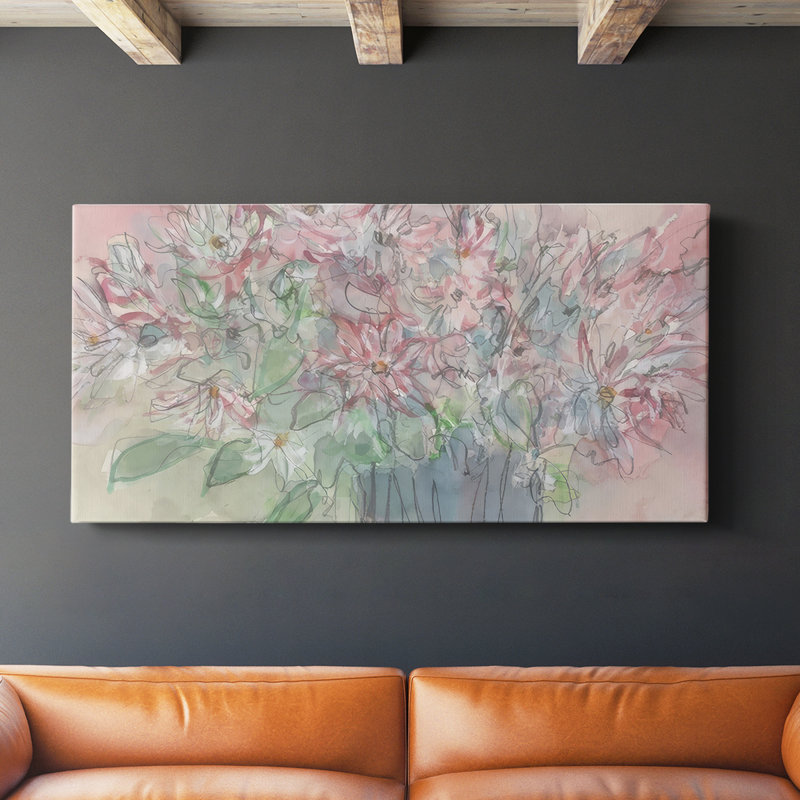 La floraison I - Toile tendue avec châssis - Prêt à accrocher, H 20 po x l 40 po