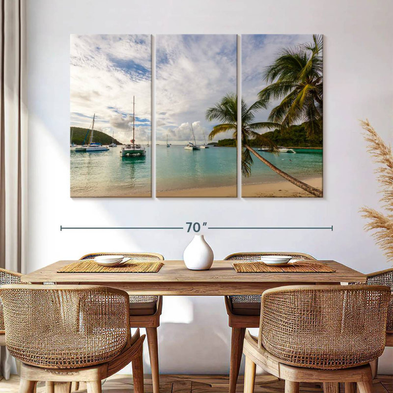 Gillard Mayreau Island Boats, 28" H x 45" W