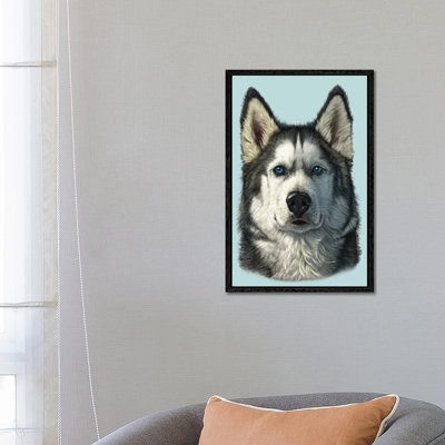 Husky Portrait by Vincent Hie - Print on Canvas