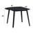 43" Real Rectangular Dining Table, Black Finish