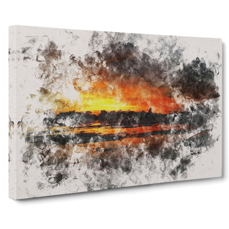 Sunset View Vol.3 - Wrapped Canvas, 35cm H x 50cm W x 3cm D