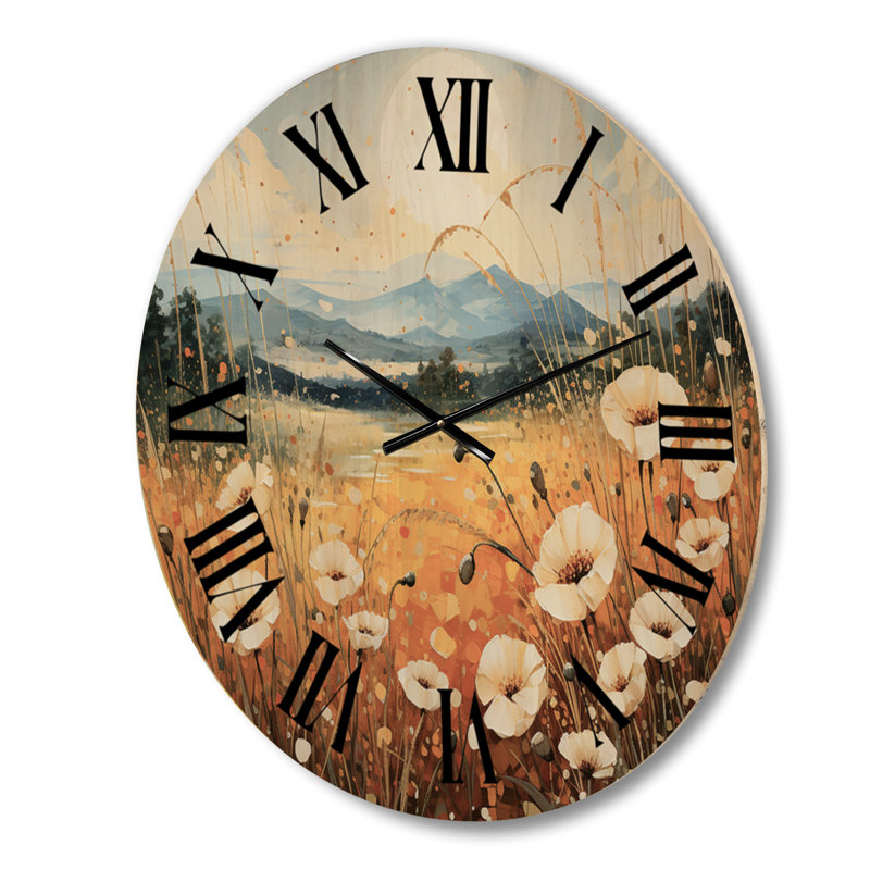Horloge murale en bois massif Marcellous, Moyenne