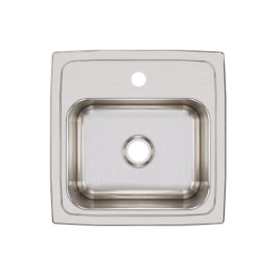 Lustertone 15" L x 15" W Dual Mount Kitchen Sink