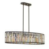 Gemma 6 - Light Unique / Statement Geometric Chandelier with Crystal Accents