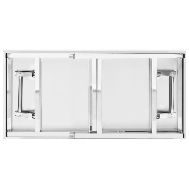 Bruckmann Rectangular Metal Folding Outdoor Camping Table , cm W 60cm cm D, 80cm H x 120cm W x 60cm D