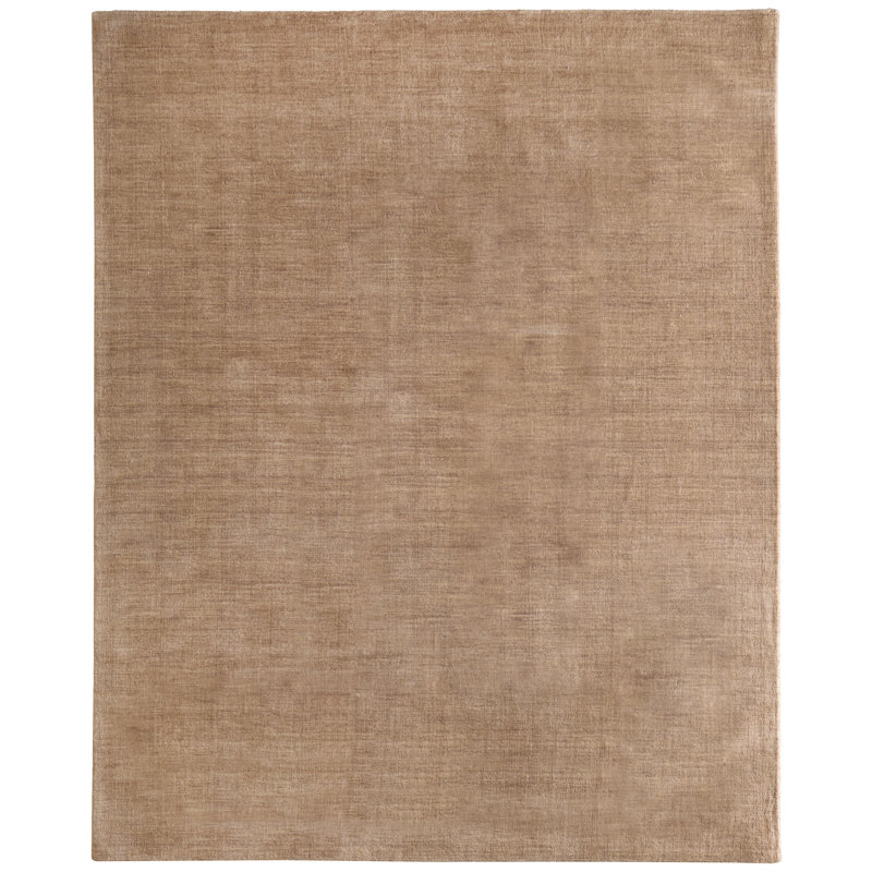Tapis moderne uni Luna, Rectangle de 5 pi x 8 pi, Brun
