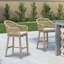 Tabourets de bar et de comptoir d'extérieur Aleza avec coussin souple imperméable-406576256-406576257-406576261