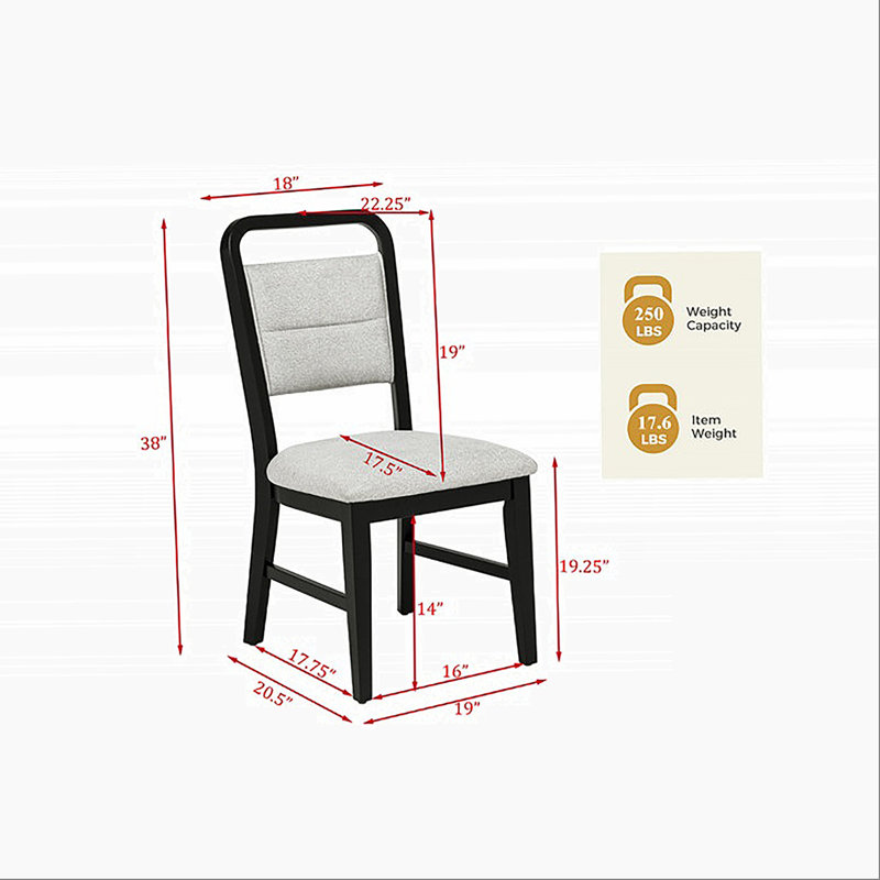 Ensemble de 2 chaises de salle à manger Contemporary