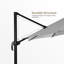Parasol en porte-à-faux décalé en aluminium avec pivotement et inclinaison à 360 °, parasol de patio extérieur 10 pi avec manivelle et auvent ventilé, base vendue séparément-129009844-129009848-85856859
