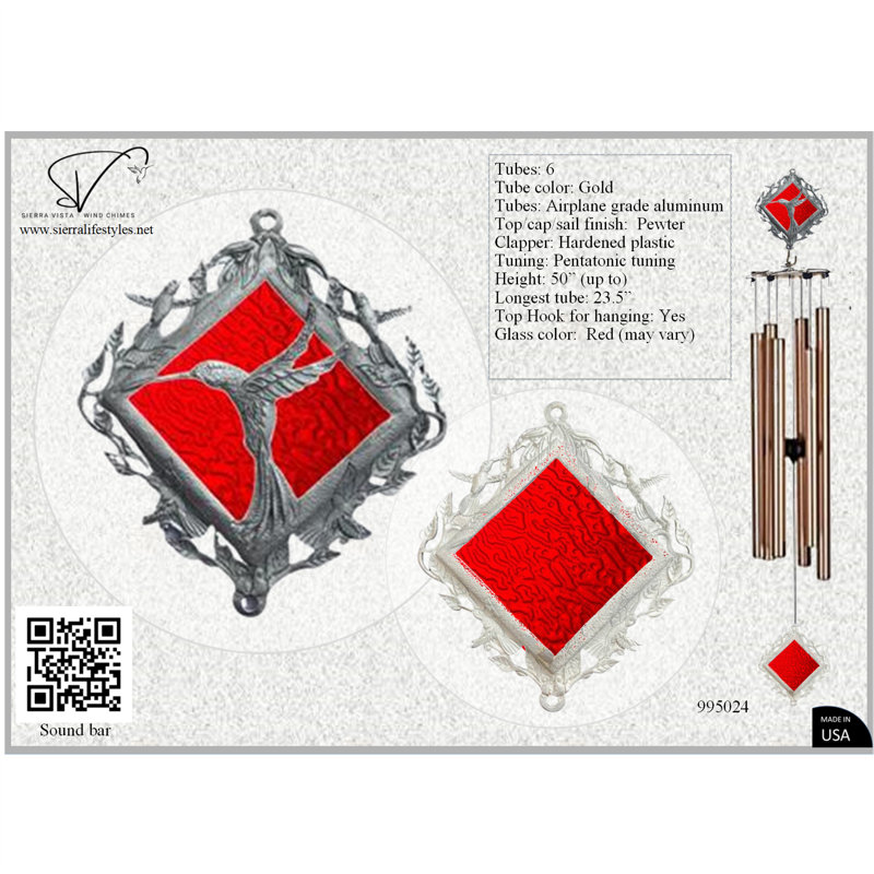 Colibri teint 50 po - Tube, Rouge/doré