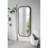 31.4X1.4X74" Oversized Wooden Floor Mirror With Unique Brown Frame, Floor Mirror, Full Body Mirror, Modern Mirror