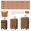 Luggage Sets 5 Piece With Half-Opening