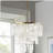 Layered bead chandelier