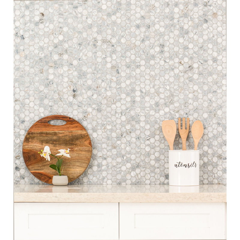 Terra Bella Round 12 in. x 12 in. Honed Marble Mosaic Floor and Wall Tile