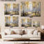 Décoration murale Birch Tree - Élégante forêt, art mural sur toile pour la chambre à coucher, magnifique œuvre d'art de paysage de nature avec trembles pour le salon, cadre en toile de pin tendue, 20 po x 30 po-1661329096