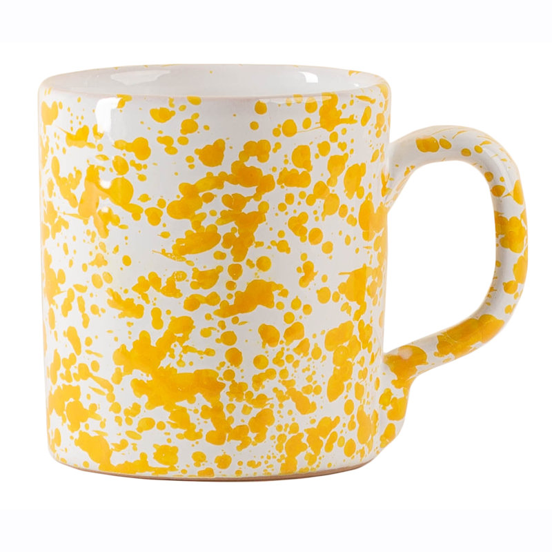 Grande tasse tachetée Taverna, cobalt, ensemble de 4, Jaune