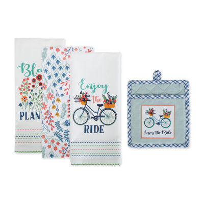 Cotton Embroidered Kitchen Towel Linen Set