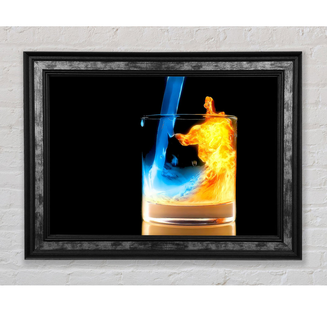 Pouring Fire And Water - Einzelne Bilderrahmen Kunstdrucke