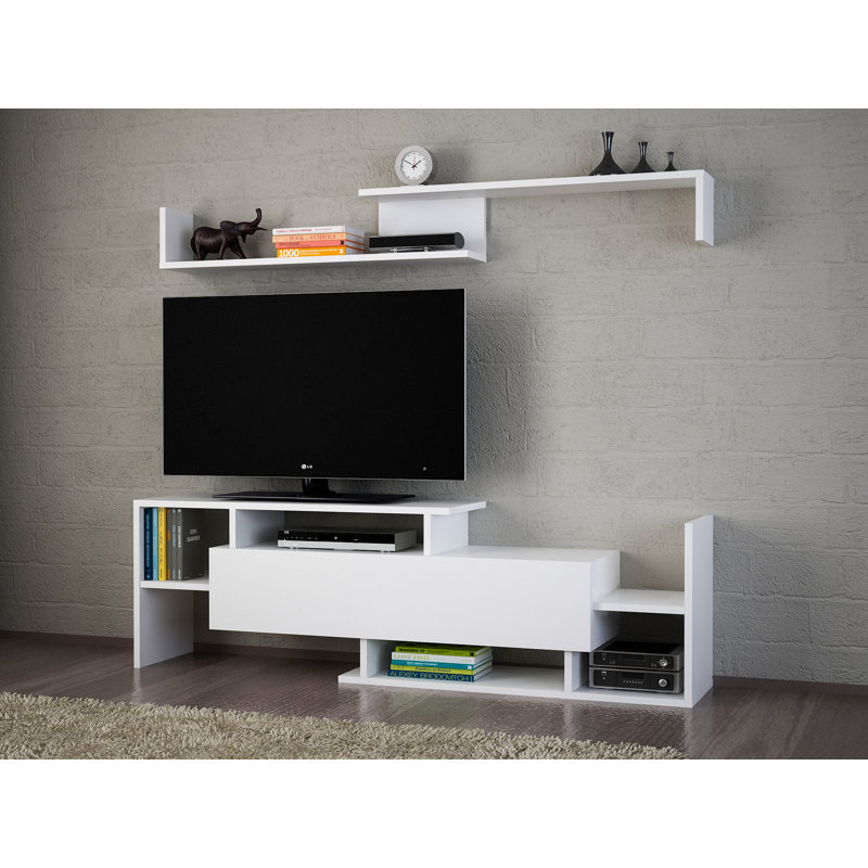 Channelle Unfinished TV Stand for TVs up to 32", White