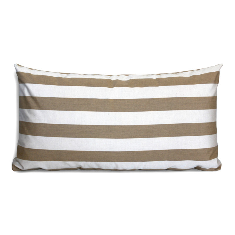 Cushion big, Rectangle 42cmH x 80cmW, Taupe Striped