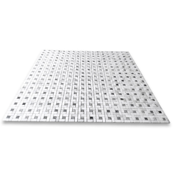 12" x 12" Marble Grid Mosaic Wall & Floor Tile