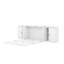 Grand lit escamotable avec tablettes, armoires et ports USB