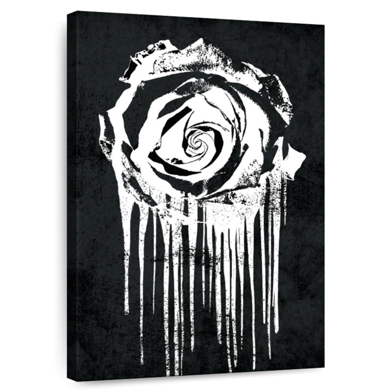 Goutte de peinture Harnek White Rose, H 24 po x l 16 po