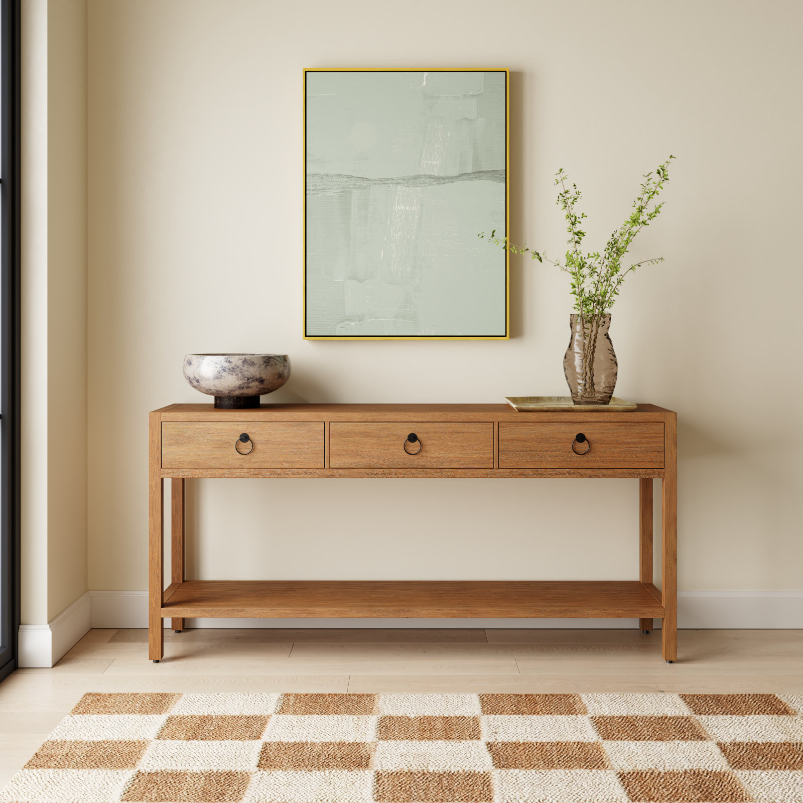 Elin 65" Console Table, Natural