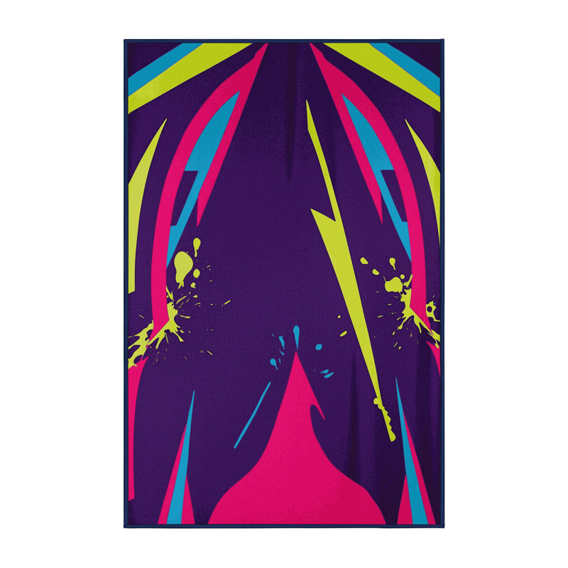 Neon Velocity Rug, Rectangle 4' x 6'