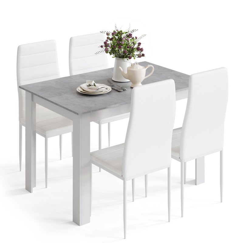 4 - Person Dining Set, Grey