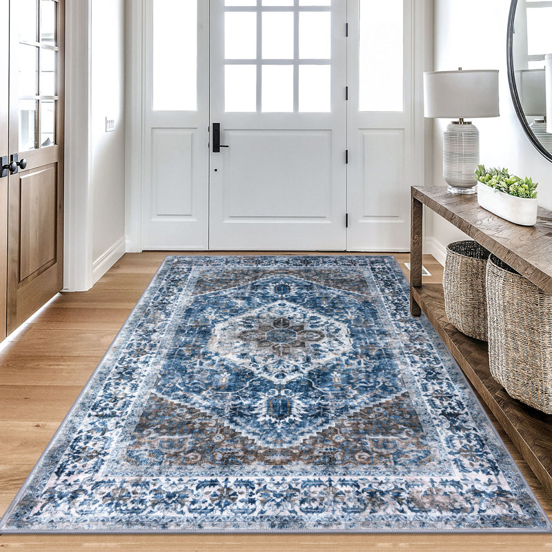 Tapis d'intérieur antidérapant Jodhveer , Rectangle 4pi x 6 pi