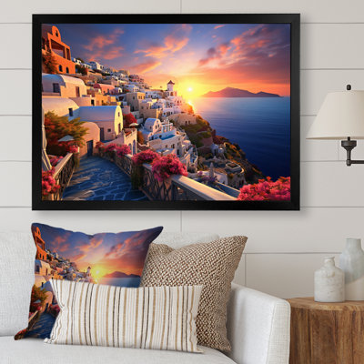 Grèce Oia Splendor III - décoration murale paysages urbains