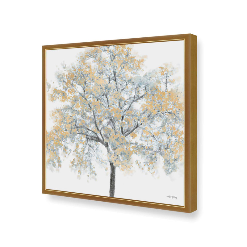 « Splendeur solitaire » d'Amber Sterling – Reproduction d'art, L 36 x H 36, Doré, Impression encadrée