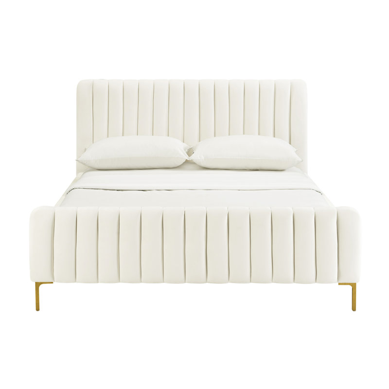 Angela Cream Bed, European Kingsize (160 x 200 cm)