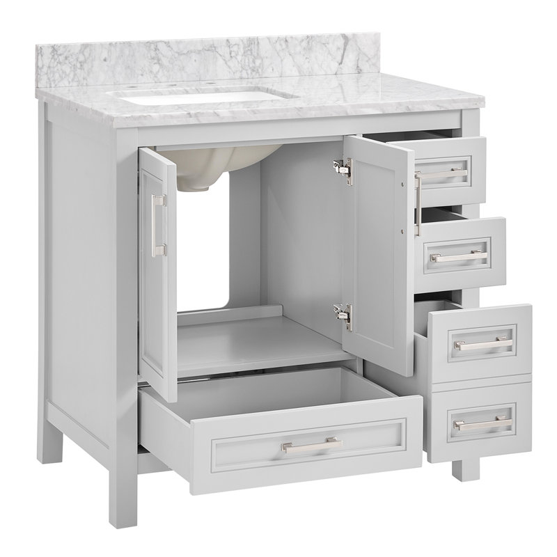 Ensemble de meuble-lavabo simple 36 po Ravis, Gris
