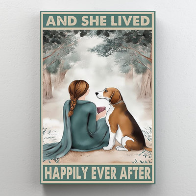 Beagle et elle a survécu - 1 pièce G Beagle et elle a survécu sur toile, impression
