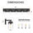 36 Inch 5-Light Bathroom Vanity Light, Matte Black Rustic Fixture Over Mirror With Clear Glass Shade-1332922268-1332921954-1332921953