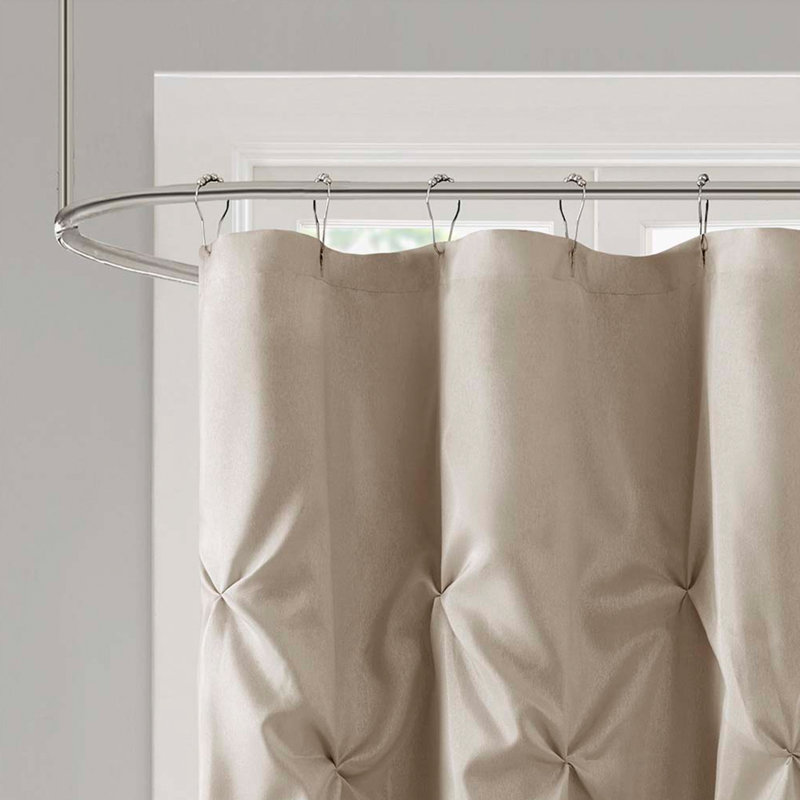 Rideau de douche en mélange de coton, Taupe