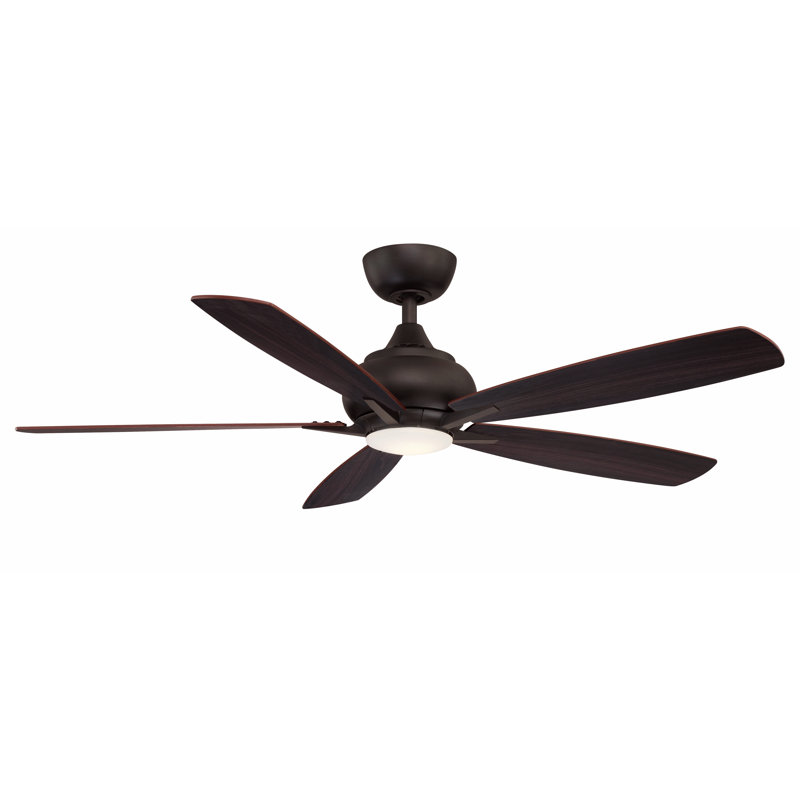  Ventilateur de plafond d'intérieur 52 po avec télécommande DEL Doren, Bronze foncé